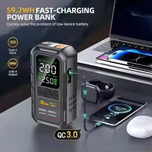 Portable Car Battery Booster & Power Bank All-in-One