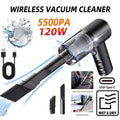 Portable Cordless Car Vacuum Cleaner 5500PA | 120W High Power Mini Vacuum & Air Blower USB-C Rechargeable