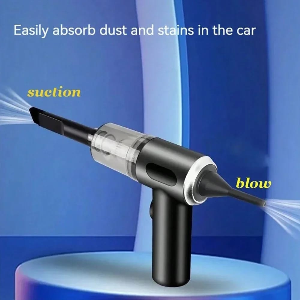 Portable Cordless Car Vacuum Cleaner 5500PA | 120W High Power Mini Vacuum & Air Blower USB-C Rechargeable